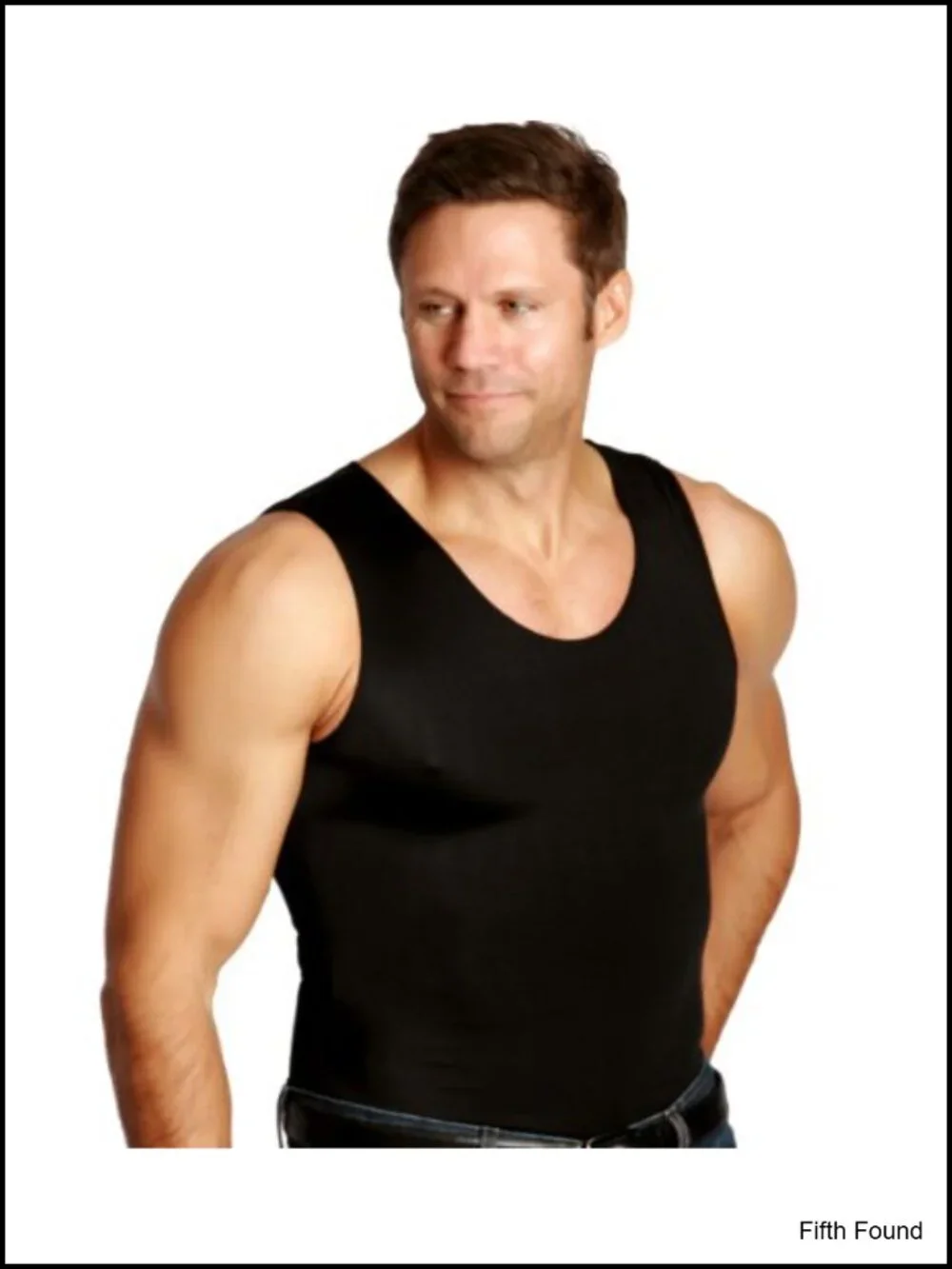 Men's 3-Pack Compression Muscle Tank Top Shapewear 4-Way Stretch 72% Nylon 28%